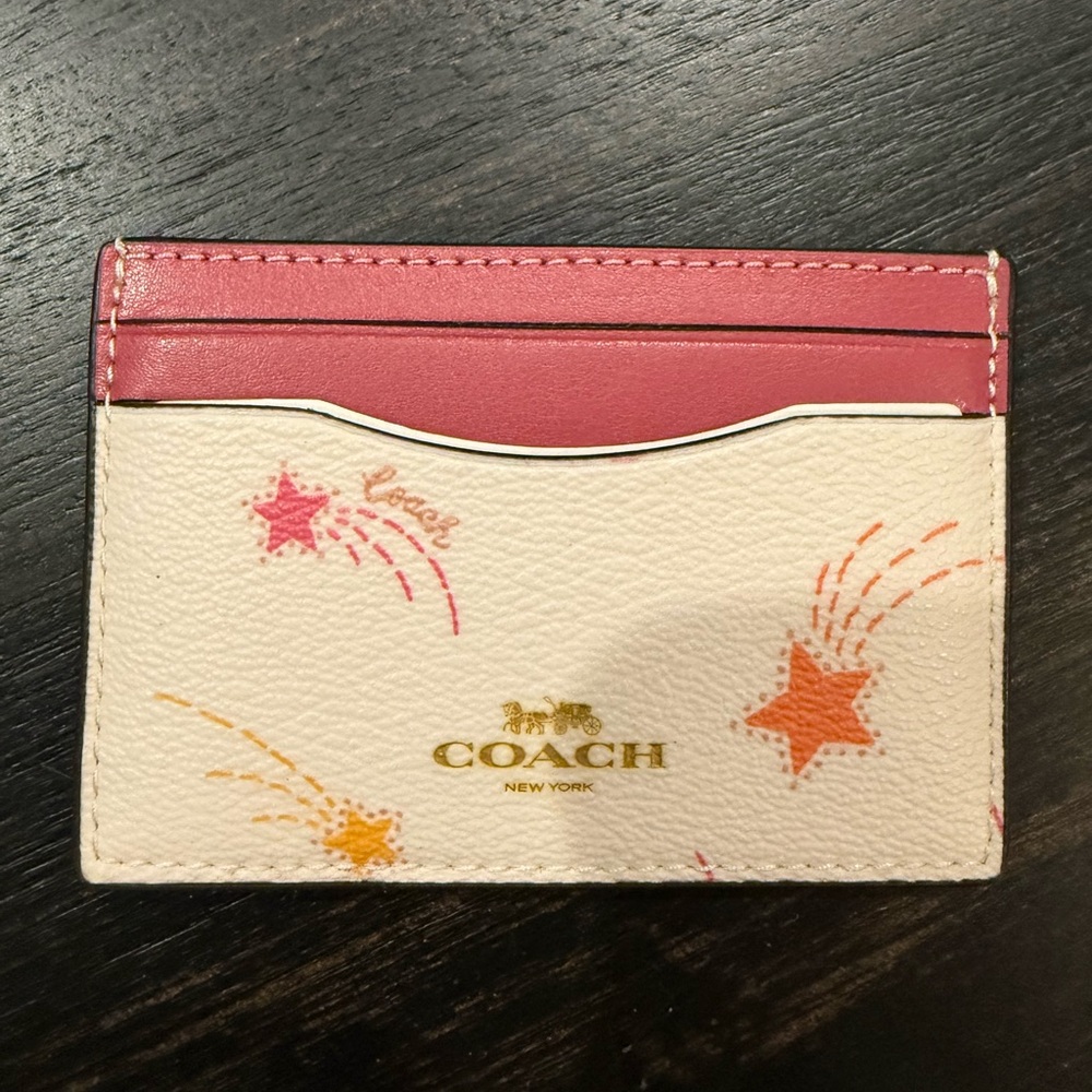 Coach Shooting Star Print Card Case